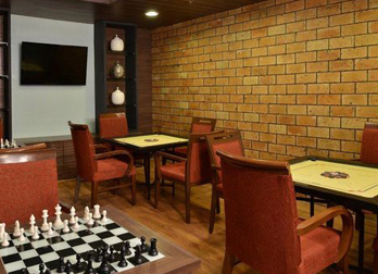 Carrom / Chess game at Celebrity Resorts Chennai